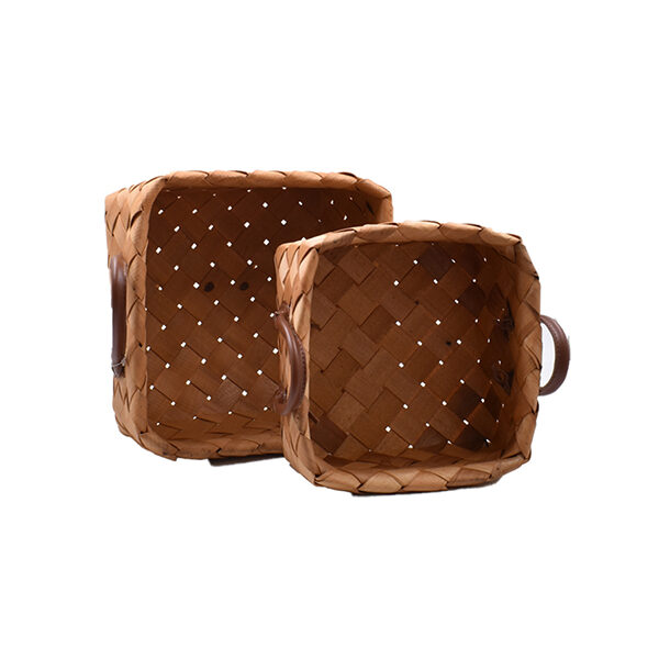 Καλάθι πλεκτό Light Brown 215x 215x120mm