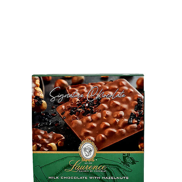 Χειροποίητη Σοκολάτα Laurence γάλακτος με φουντούκια