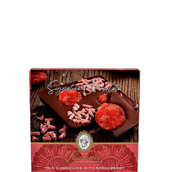 Χειροποίητη Σοκολάτα Laurence γάλακτος με φράουλα