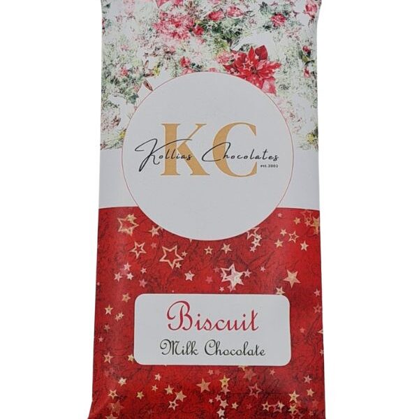 Milk Chocolate Biscuit – Χριστουγεννιάτικη Σοκολάτα Κουβερτούρα 50 g.