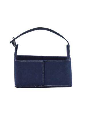 Μπλε δερμάτινο καλάθι δώρου
